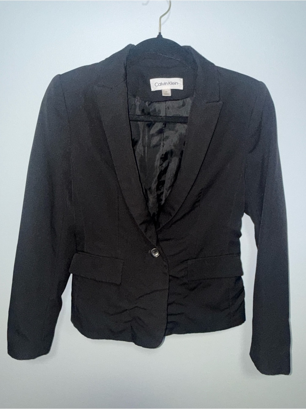 Calvin Klein Black Single-Button Tailored Blazer